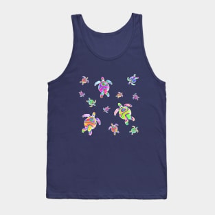 RAINBOW Turtles Tank Top